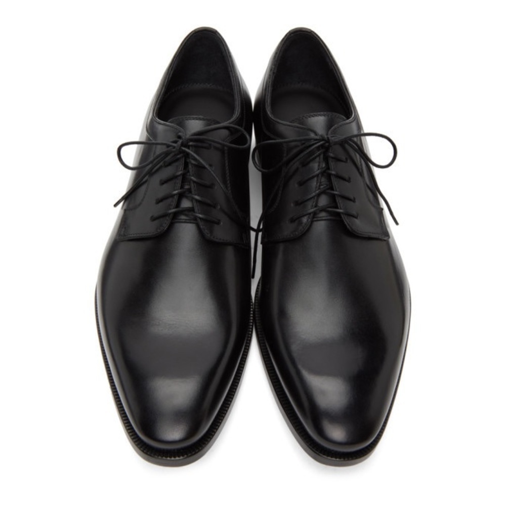 Alfred Dunhill Men’s Classic Black Oxford Dress Shoes Size 44 EU